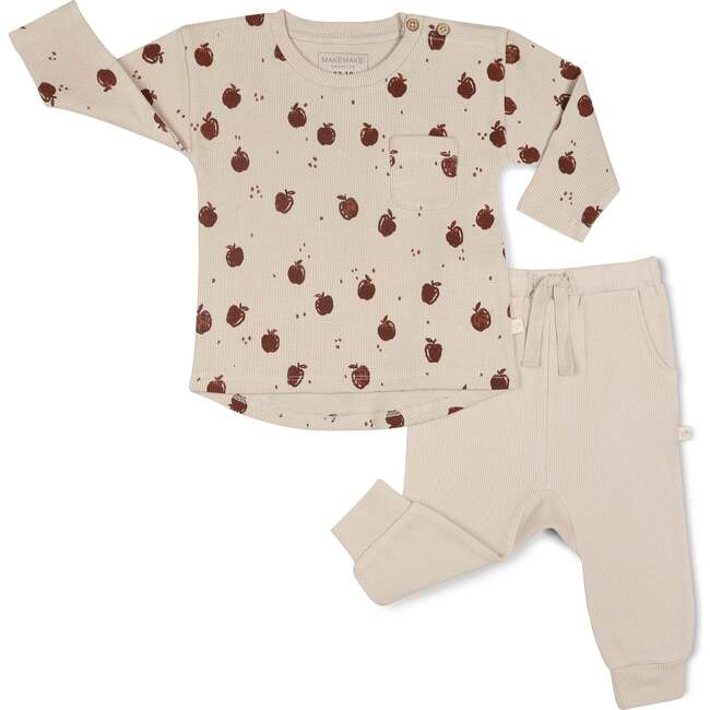 Organic Long Sleeve Tee & Pant Set, Orchard - Mixed Apparel Set - 4