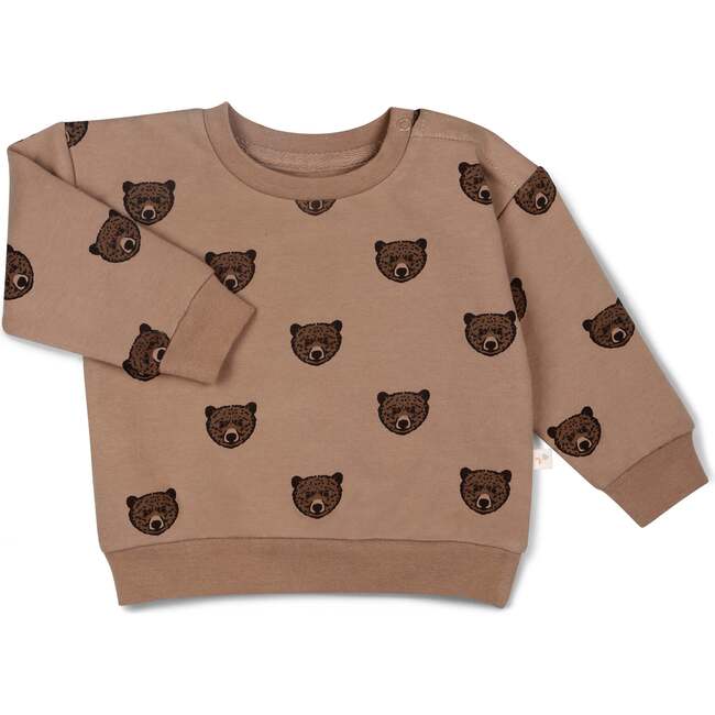 Organic Fleece Sweatshirt, Wild Bear - Sweatshirts - 3