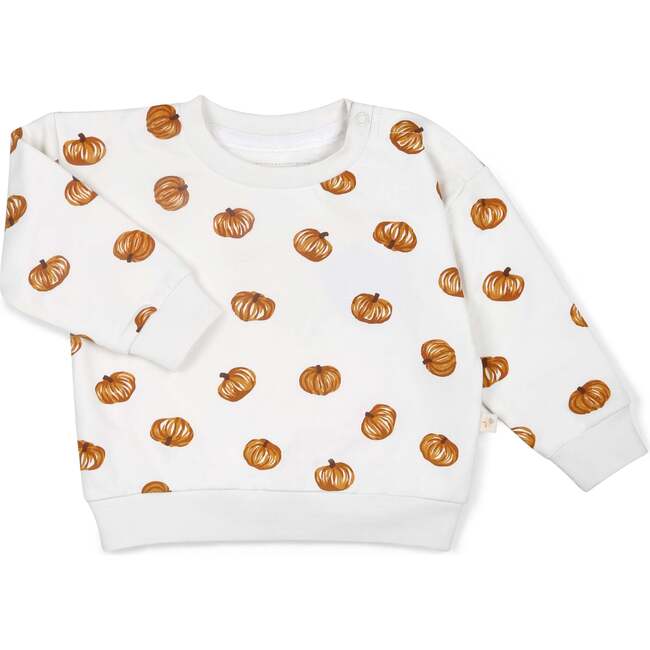 Organic Fleece Sweatshirt, Pumpkin - Sweatshirts - 4