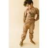 Organic Fleece Jogger Pants, Taupe - Pants - 1 - thumbnail