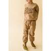 Organic Fleece Jogger Pants, Taupe - Pants - 3