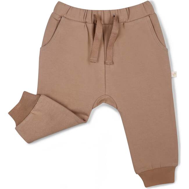 Organic Fleece Jogger Pants, Taupe - Pants - 4