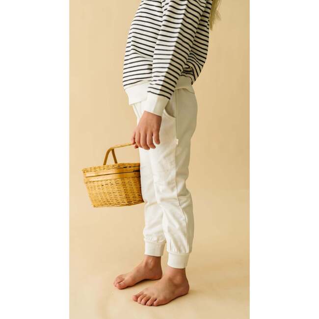 Organic Fleece Jogger Pants, Natural - Pants - 3