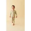 Organic Button Romper, Bunny Hop - Rompers - 1 - thumbnail