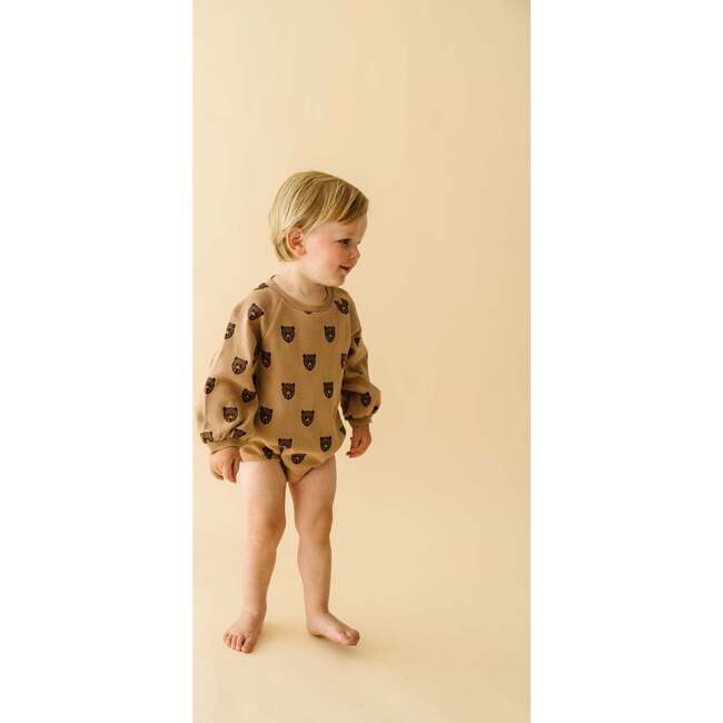 Organic Bubble Romper, Wild Bear