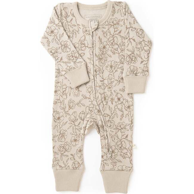 Organic Baby 2-Way Zip Romper, Vintage Bloom - Rompers - 2