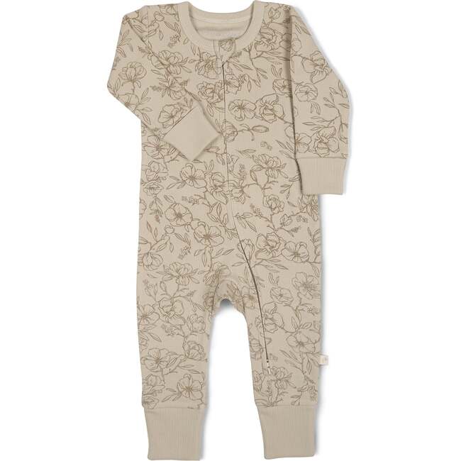 Organic 2-Way Zip Romper, Vintage Bloom - Rompers - 2