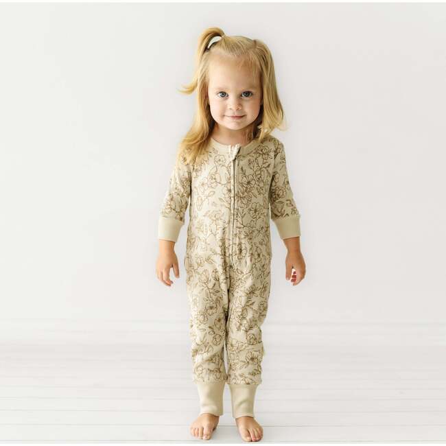 Organic Baby 2-Way Zip Romper, Vintage Bloom - Rompers - 1