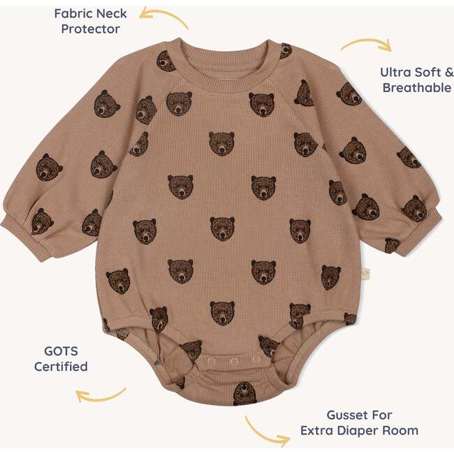 Organic Bubble Romper, Wild Bear - Rompers - 5