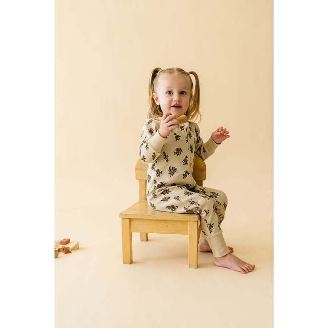 Organic 2-Way Zip Romper, Posy