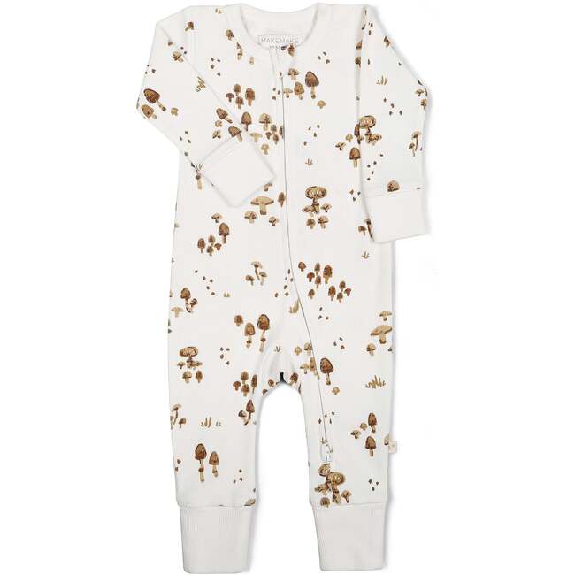 Organic 2-Way Zip Romper, Fungi - Rompers - 2