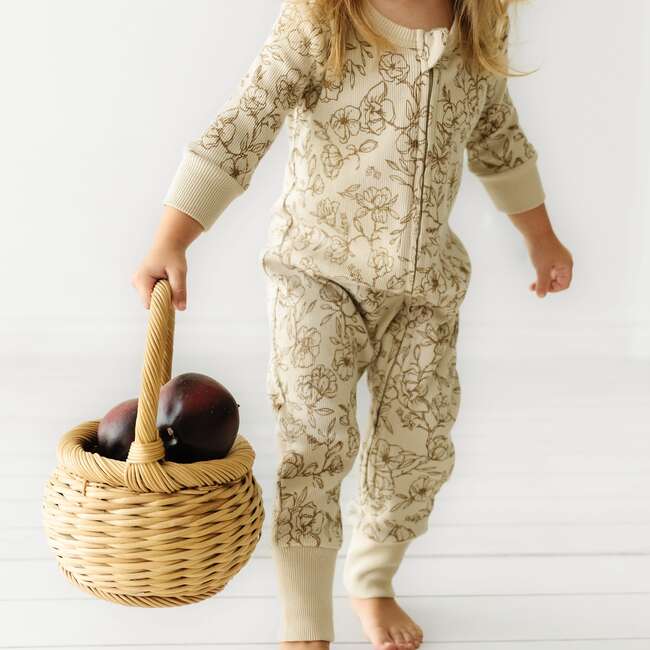 Organic Baby 2-Way Zip Romper, Vintage Bloom - Rompers - 3