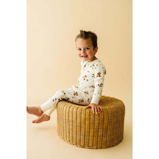 Organic 2-Way Zip Romper, Fungi