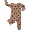 Organic 2-Way Zip Romper, Wild Bear - Rompers - 4