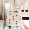 Handmade Canvas Storage Basket Pom Pom, Pecan - Storage - 2