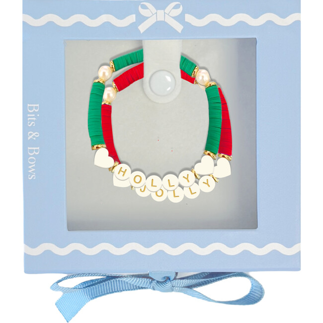 Holly Jolly Bracelet Gift Set, Red