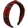 Plaid Knot Headband, Red - Hair Accessories - 2