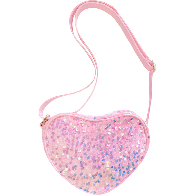 Sparkle Heart Purse, Pink - Bags - 2