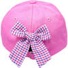 Cowboy Boot Bow Baseball Hat, Magenta - Hats - 3