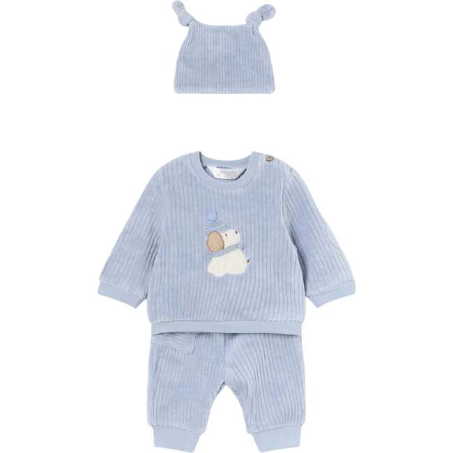 Winter Pup Corduroy Tracksuit, Blue