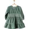 Velvet Formal Dress, Green - Dresses - 3