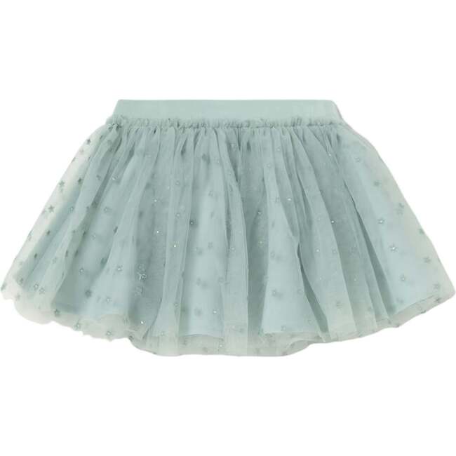 Star Print Tulle Skirt, Green