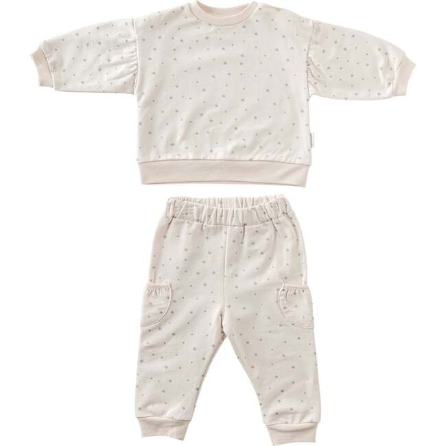 Star Polka Dot Tracksuit, Cream