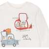 Transport Graphic T-Shirt, Cream - T-Shirts - 3