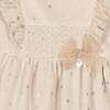 Ruffle Velvet Smocked Dress, Champagne - Dresses - 2