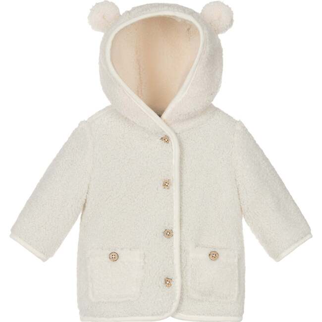 Reversible Faux Shearling Coat, Cream