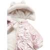 Reversible Puffer Faux Fur Coat, Pink - Coats - 2