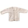 Plush Zip Up Jacket, Cream - Jackets - 1 - thumbnail