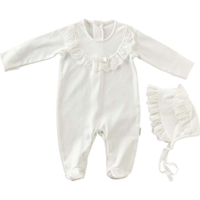 Petit Love Babygrow & Hat, White