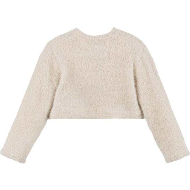 Knit Crop Cardigan, Beige - Cardigans - 2