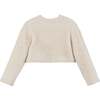 Knit Crop Cardigan, Beige - Cardigans - 2