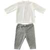 Kitten Heart Print Outfit, White - Mixed Apparel Set - 1 - thumbnail