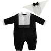 Holiday Velvet Romper & Bib, Black - Onesies - 1 - thumbnail