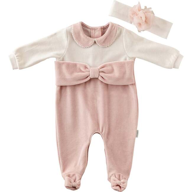 Formal Bow Babygrow & Headband, Pink