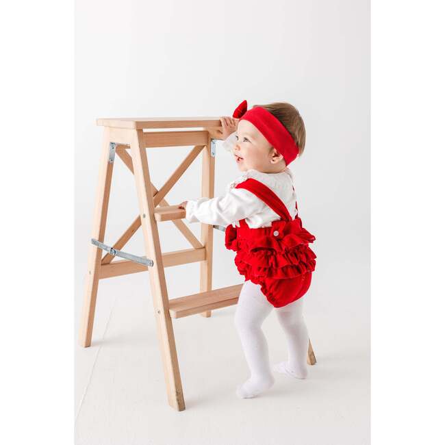 Holiday Ruffle Outfit & Headband, Red - Mixed Apparel Set - 3