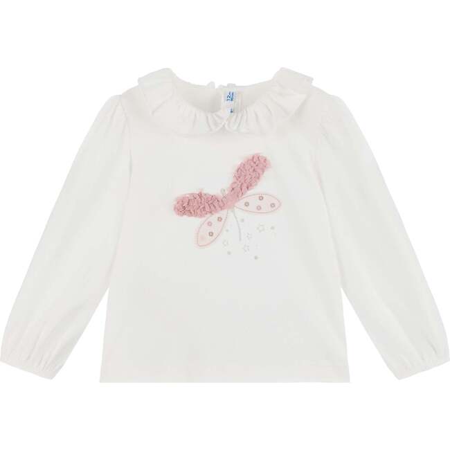 Collar Dragonfly Graphic Shirt, Pink