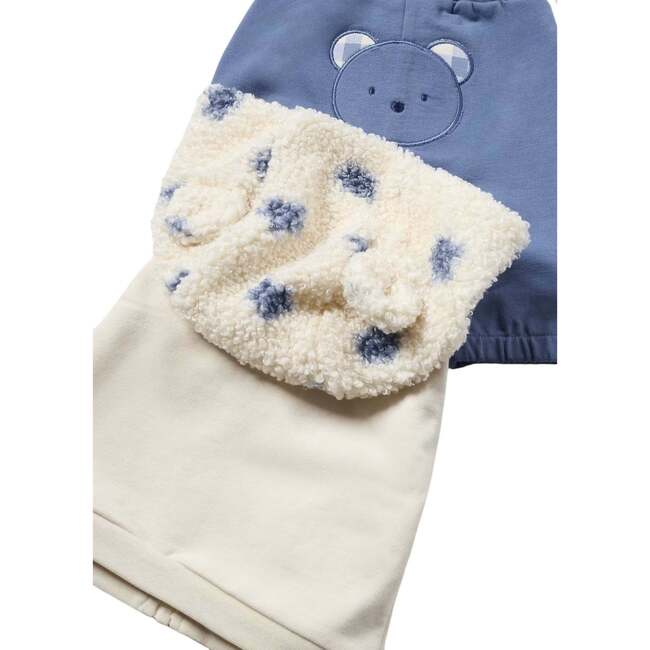 Bear Print Tracksuit, Blue - Mixed Apparel Set - 2