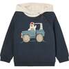 Bear Jeep Graphic Hoodie, Gray - Sweatshirts - 1 - thumbnail