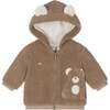 Bear Faux Shearling Jacket, Brown - Coats - 1 - thumbnail