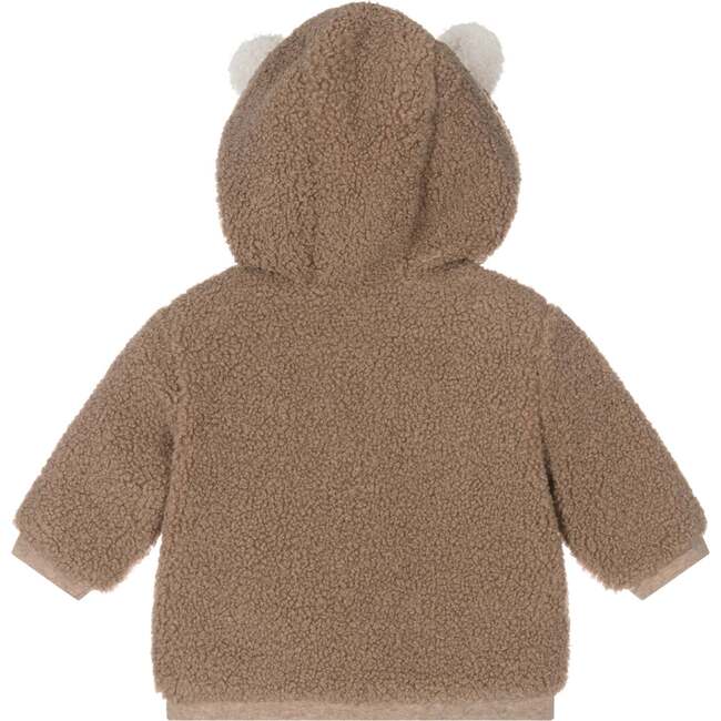 Bear Faux Shearling Jacket, Brown - Coats - 2