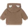 Bear Faux Shearling Jacket, Brown - Coats - 4