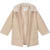 Faux Fur Collar Winter Peacoat, Beige - Coats - 3