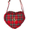 Customizable Plaid Heart Purse, Red - Bags - 1 - thumbnail