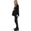 Nicolette Boat Neck Long Sleeve Nursing Tee, Black - T-Shirts - 2