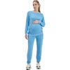 Wren Sweats & Heart On My Sleeve Maternity & Postpartum Lounge Set, Bluebell - Loungewear - 4