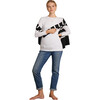 Liv Long Sleeve Crew Neck Maternity Tee, White - T-Shirts - 4